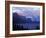 Sunrise on Peaks in Glacier National Park, Montana, USA-Steve Kazlowski-Framed Photographic Print