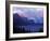 Sunrise on Peaks in Glacier National Park, Montana, USA-Steve Kazlowski-Framed Photographic Print