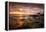 Sunrise on the Beach at Bamburgh, Northumberland UK-Tracey Whitefoot-Framed Premier Image Canvas