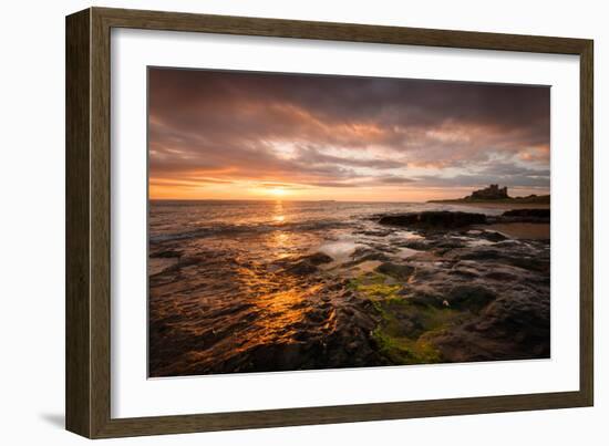 Sunrise on the Beach at Bamburgh, Northumberland UK-Tracey Whitefoot-Framed Photographic Print