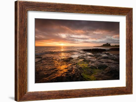 Sunrise on the Beach at Bamburgh, Northumberland UK-Tracey Whitefoot-Framed Photographic Print