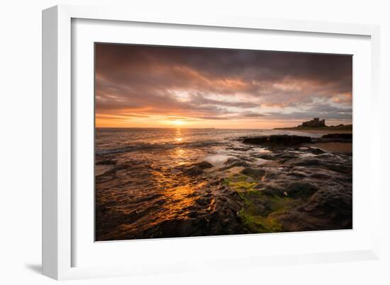 Sunrise on the Beach at Bamburgh, Northumberland UK-Tracey Whitefoot-Framed Photographic Print