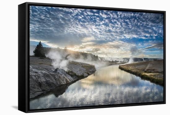 Sunrise On The Firehole River, Yellowstone National Park-Bryan Jolley-Framed Stretched Canvas