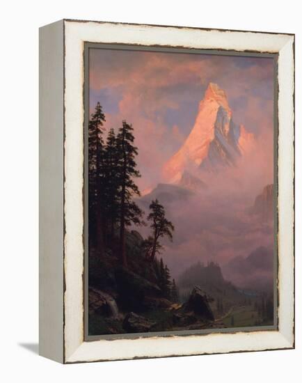 Sunrise on the Matterhorn, after 1875-Albert Bierstadt-Framed Premier Image Canvas