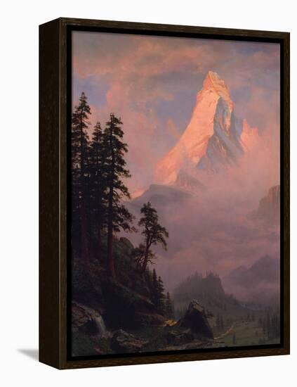 Sunrise on the Matterhorn, after 1875-Albert Bierstadt-Framed Premier Image Canvas