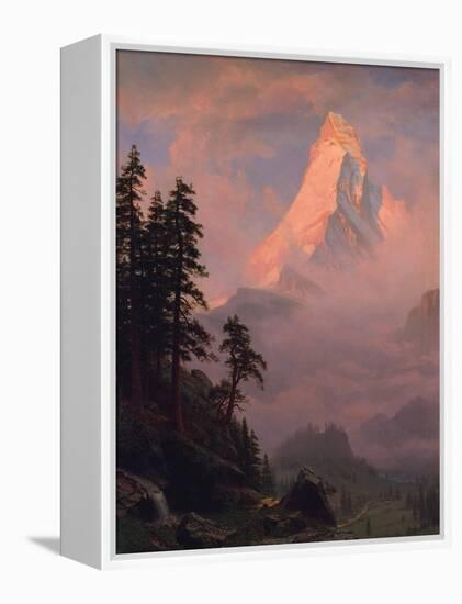 Sunrise on the Matterhorn, after 1875-Albert Bierstadt-Framed Premier Image Canvas