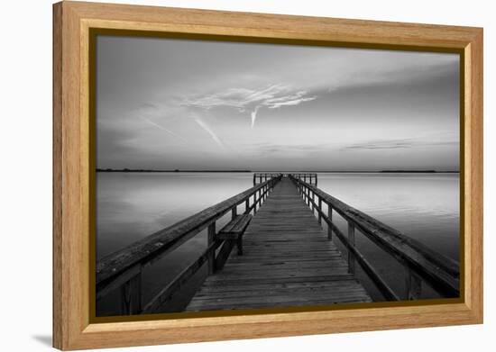 Sunrise on the Pier at Terre Ceia Bay, Florida, USA-Richard Duval-Framed Premier Image Canvas