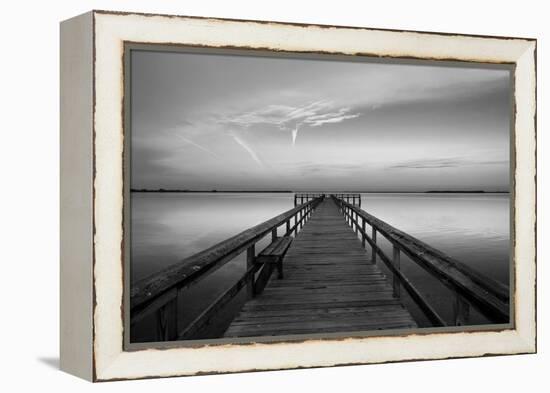 Sunrise on the Pier at Terre Ceia Bay, Florida, USA-Richard Duval-Framed Premier Image Canvas