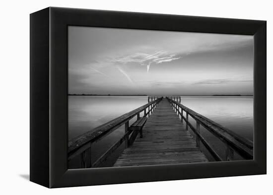 Sunrise on the Pier at Terre Ceia Bay, Florida, USA-Richard Duval-Framed Premier Image Canvas