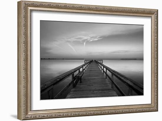 Sunrise on the Pier at Terre Ceia Bay, Florida, USA-Richard Duval-Framed Photographic Print