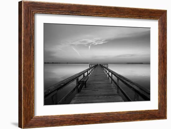 Sunrise on the Pier at Terre Ceia Bay, Florida, USA-Richard Duval-Framed Photographic Print