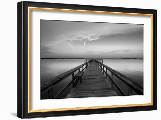 Sunrise on the Pier at Terre Ceia Bay, Florida, USA-Richard Duval-Framed Photographic Print