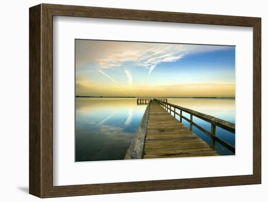 Sunrise on the Pier at Terre Ceia Bay, Florida, USA-Richard Duval-Framed Photographic Print