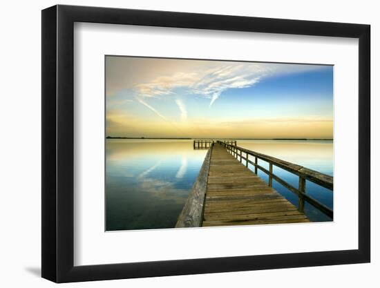 Sunrise on the Pier at Terre Ceia Bay, Florida, USA-Richard Duval-Framed Photographic Print