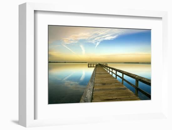 Sunrise on the Pier at Terre Ceia Bay, Florida, USA-Richard Duval-Framed Photographic Print