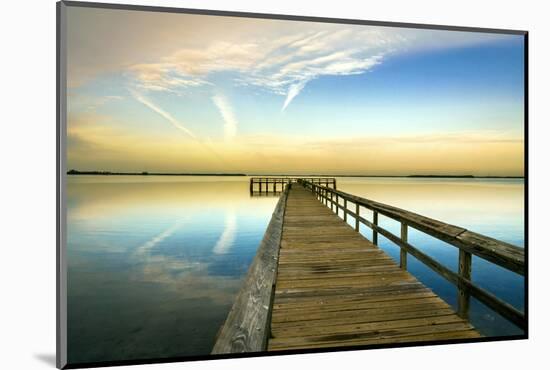 Sunrise on the Pier at Terre Ceia Bay, Florida, USA-Richard Duval-Mounted Photographic Print