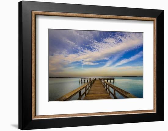 Sunrise on the Pier at Terre Ceia Bay, Florida, USA-Richard Duval-Framed Photographic Print