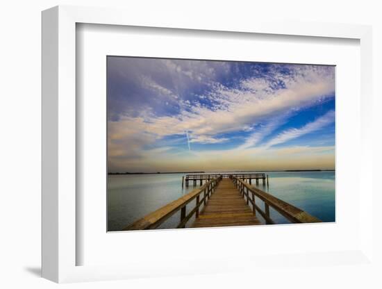 Sunrise on the Pier at Terre Ceia Bay, Florida, USA-Richard Duval-Framed Photographic Print