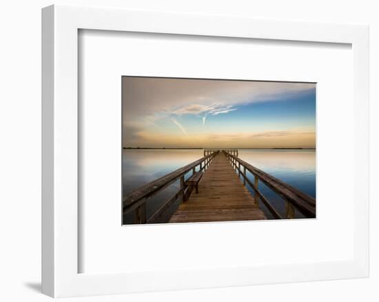 Sunrise on the Pier at Terre Ceia Bay, Florida, USA-Richard Duval-Framed Photographic Print