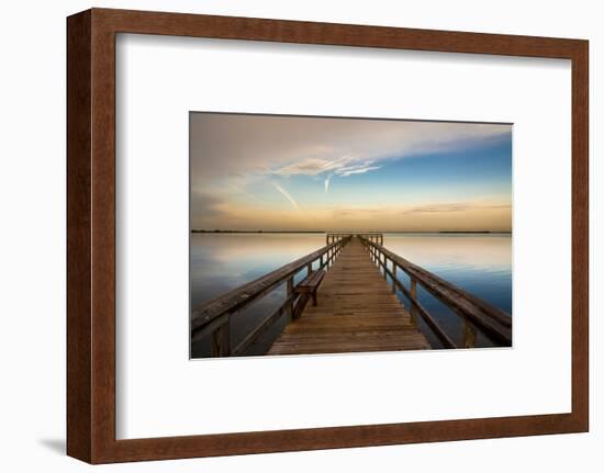 Sunrise on the Pier at Terre Ceia Bay, Florida, USA-Richard Duval-Framed Photographic Print