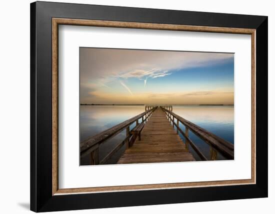 Sunrise on the Pier at Terre Ceia Bay, Florida, USA-Richard Duval-Framed Photographic Print