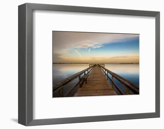 Sunrise on the Pier at Terre Ceia Bay, Florida, USA-Richard Duval-Framed Photographic Print