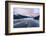 Sunrise on the snowcapped mountains and frozen Lake Silvaplana, aerial view, Maloja-Roberto Moiola-Framed Photographic Print