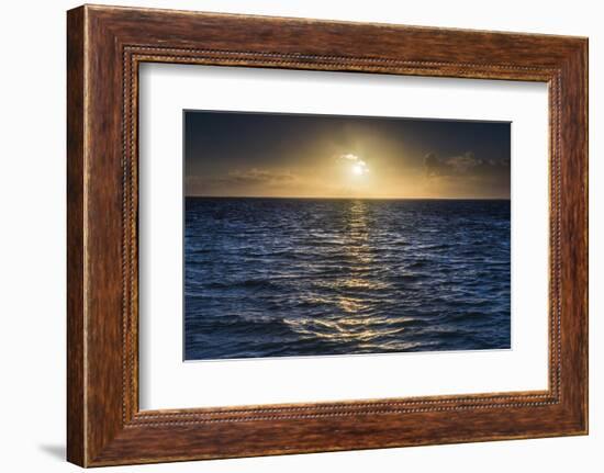 Sunrise on the Tropical, Pacific Island of Rarotonga, Cook Islands, South Pacific, Pacific-Matthew Williams-Ellis-Framed Photographic Print