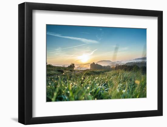 Sunrise Ovcer a Woodland in Saxony Switzerland-Jorg Simanowski-Framed Photographic Print