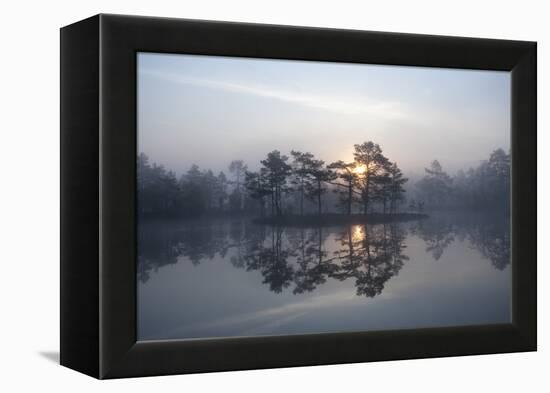 Sunrise over a Lake in Light Mist, Bergslagen, Sweden, April 2009-Cairns-Framed Premier Image Canvas