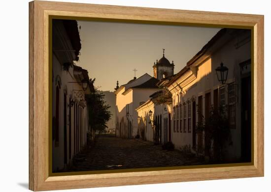 Sunrise over a Typical Street in Paraty-Alex Saberi-Framed Premier Image Canvas