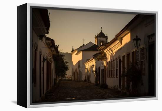 Sunrise over a Typical Street in Paraty-Alex Saberi-Framed Premier Image Canvas