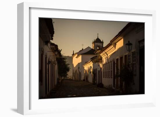 Sunrise over a Typical Street in Paraty-Alex Saberi-Framed Photographic Print