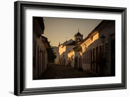 Sunrise over a Typical Street in Paraty-Alex Saberi-Framed Photographic Print