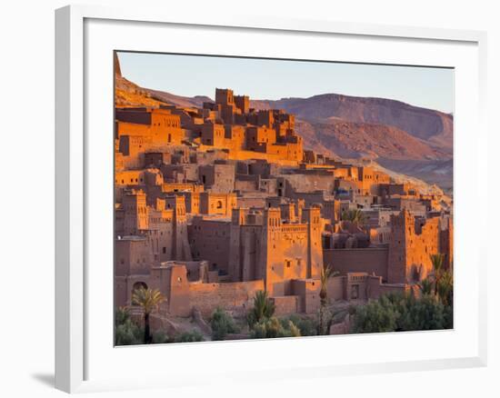 Sunrise over Ait Benhaddou, Atlas Mountains, Morocco-Doug Pearson-Framed Photographic Print