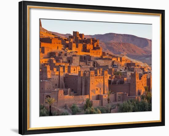 Sunrise over Ait Benhaddou, Atlas Mountains, Morocco-Doug Pearson-Framed Photographic Print