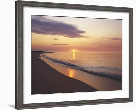 Sunrise over Atlantic, Cape Cod National Seashore, Massachusetts, USA-Charles Gurche-Framed Photographic Print