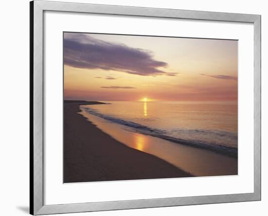Sunrise over Atlantic, Cape Cod National Seashore, Massachusetts, USA-Charles Gurche-Framed Photographic Print
