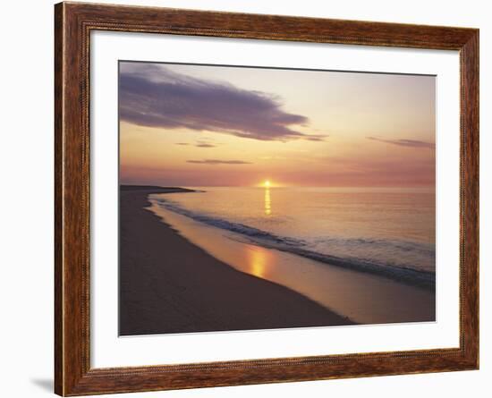 Sunrise over Atlantic, Cape Cod National Seashore, Massachusetts, USA-Charles Gurche-Framed Photographic Print