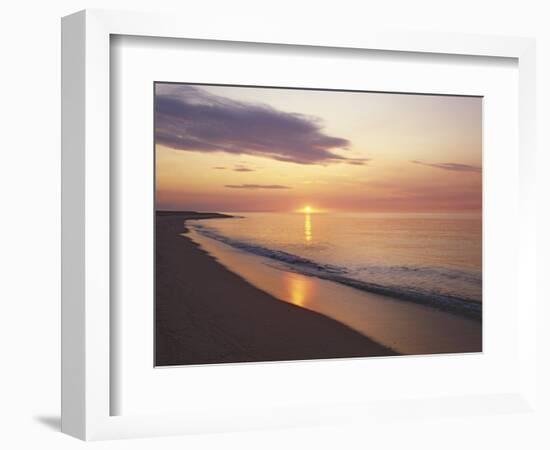 Sunrise over Atlantic, Cape Cod National Seashore, Massachusetts, USA-Charles Gurche-Framed Photographic Print