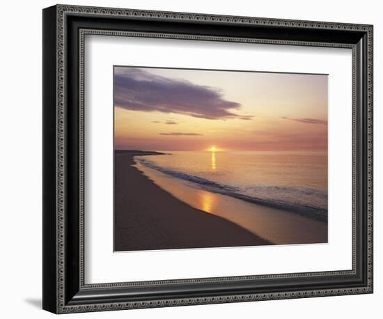 Sunrise over Atlantic, Cape Cod National Seashore, Massachusetts, USA-Charles Gurche-Framed Photographic Print