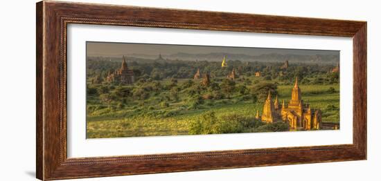 Sunrise over Bagan. Seen from Shwesandaw Pagoda. Bagan. Myanmar-Tom Norring-Framed Photographic Print