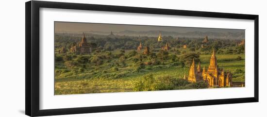 Sunrise over Bagan. Seen from Shwesandaw Pagoda. Bagan. Myanmar-Tom Norring-Framed Photographic Print