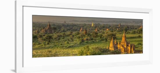 Sunrise over Bagan. Seen from Shwesandaw Pagoda. Bagan. Myanmar-Tom Norring-Framed Photographic Print