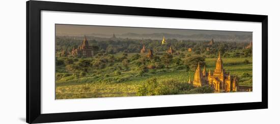 Sunrise over Bagan. Seen from Shwesandaw Pagoda. Bagan. Myanmar-Tom Norring-Framed Photographic Print