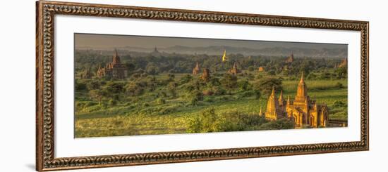 Sunrise over Bagan. Seen from Shwesandaw Pagoda. Bagan. Myanmar-Tom Norring-Framed Photographic Print