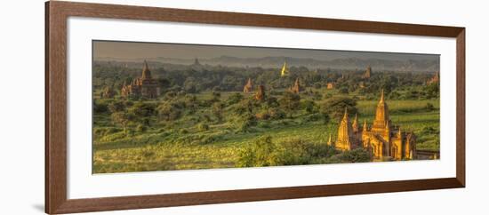 Sunrise over Bagan. Seen from Shwesandaw Pagoda. Bagan. Myanmar-Tom Norring-Framed Photographic Print