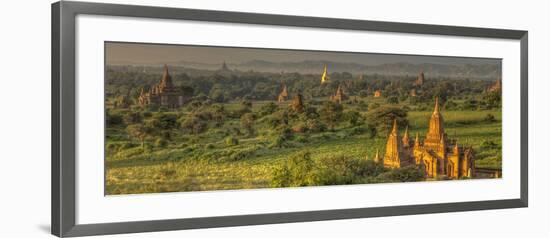 Sunrise over Bagan. Seen from Shwesandaw Pagoda. Bagan. Myanmar-Tom Norring-Framed Photographic Print