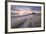 Sunrise over Bamburgh Beach and Castle from the Sand Dunes, Northumberland, England. Spring (March)-Adam Burton-Framed Photographic Print