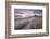 Sunrise over Bamburgh Beach and Castle from the Sand Dunes, Northumberland, England. Spring (March)-Adam Burton-Framed Photographic Print